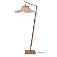 STEHLEUCHTE 65/83/176 cm    - Schwarz/Naturfarben, Trend (65/83/176cm) - Good & Mojo