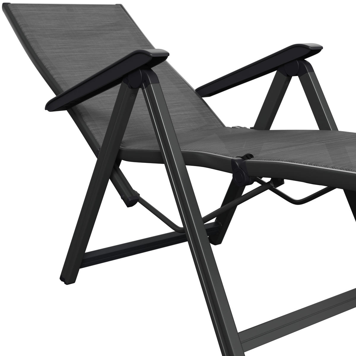 KERTI RELAX KAROSSZÉK 61/111/90 cm  - antracit/szürke, Konventionell, műanyag/textil (61/111/90cm) - Kettler