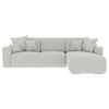ECKSOFA  in Velours Hellgrau  293/195 cm  - Chromfarben/Hellgrau, KONVENTIONELL, Kunststoff/Textil (293/195cm) - Carryhome