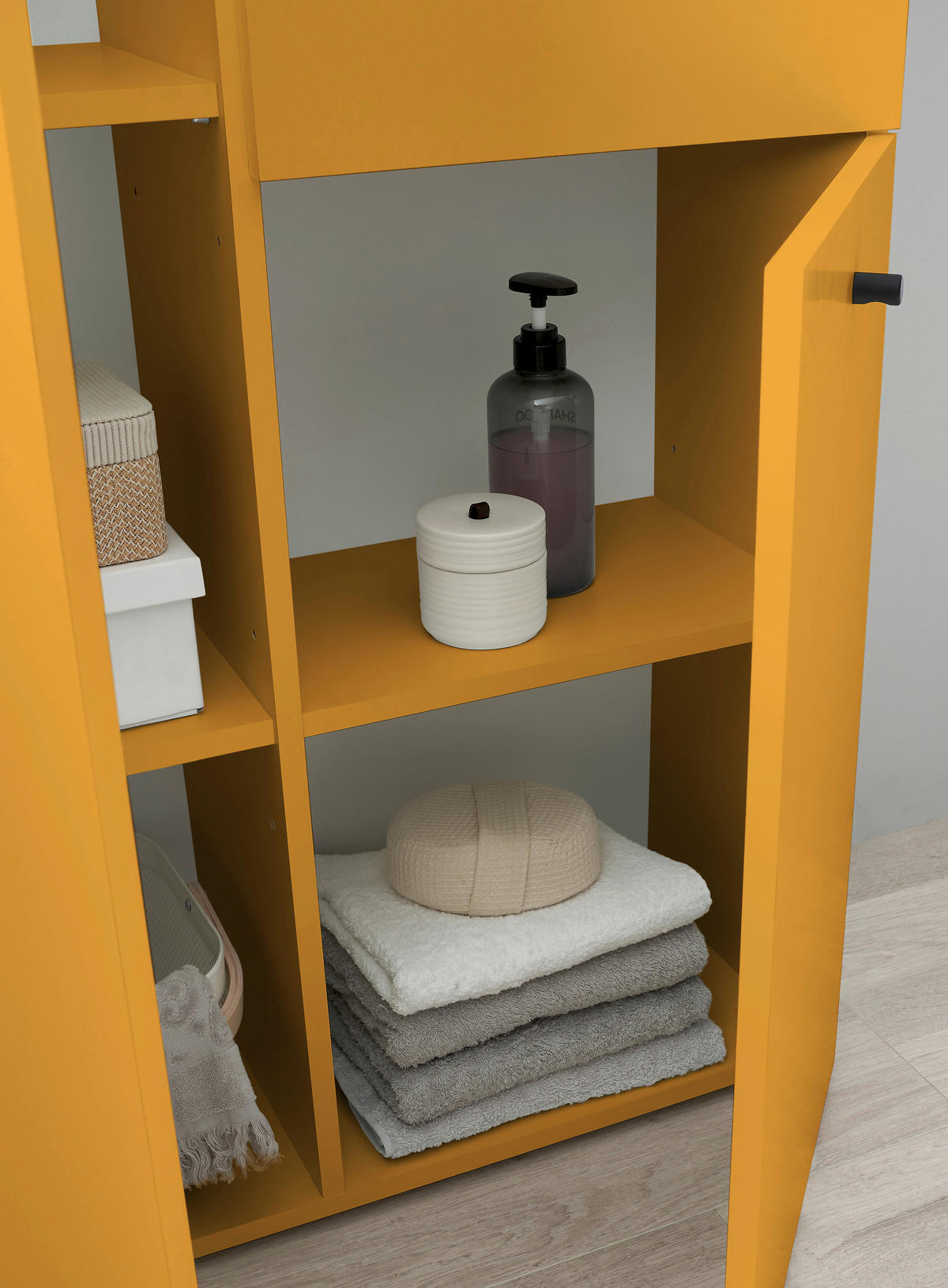 MIDISCHRANK 80/110/30 cm  - Gelb/Schwarz, Modern, Holzwerkstoff/Kunststoff (80/110/30cm) - MID.YOU