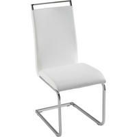 STOLICA  bijela, boje kroma  metal, tekstil      - bijela/boje kroma, Design, metal/tekstil (43/98/56cm) - Carryhome