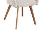 ARMLEHNSTUHL  in Eisen Teddystoff  - Eichefarben/Beige, MODERN, Holz/Textil (57/85/63cm) - MID.YOU