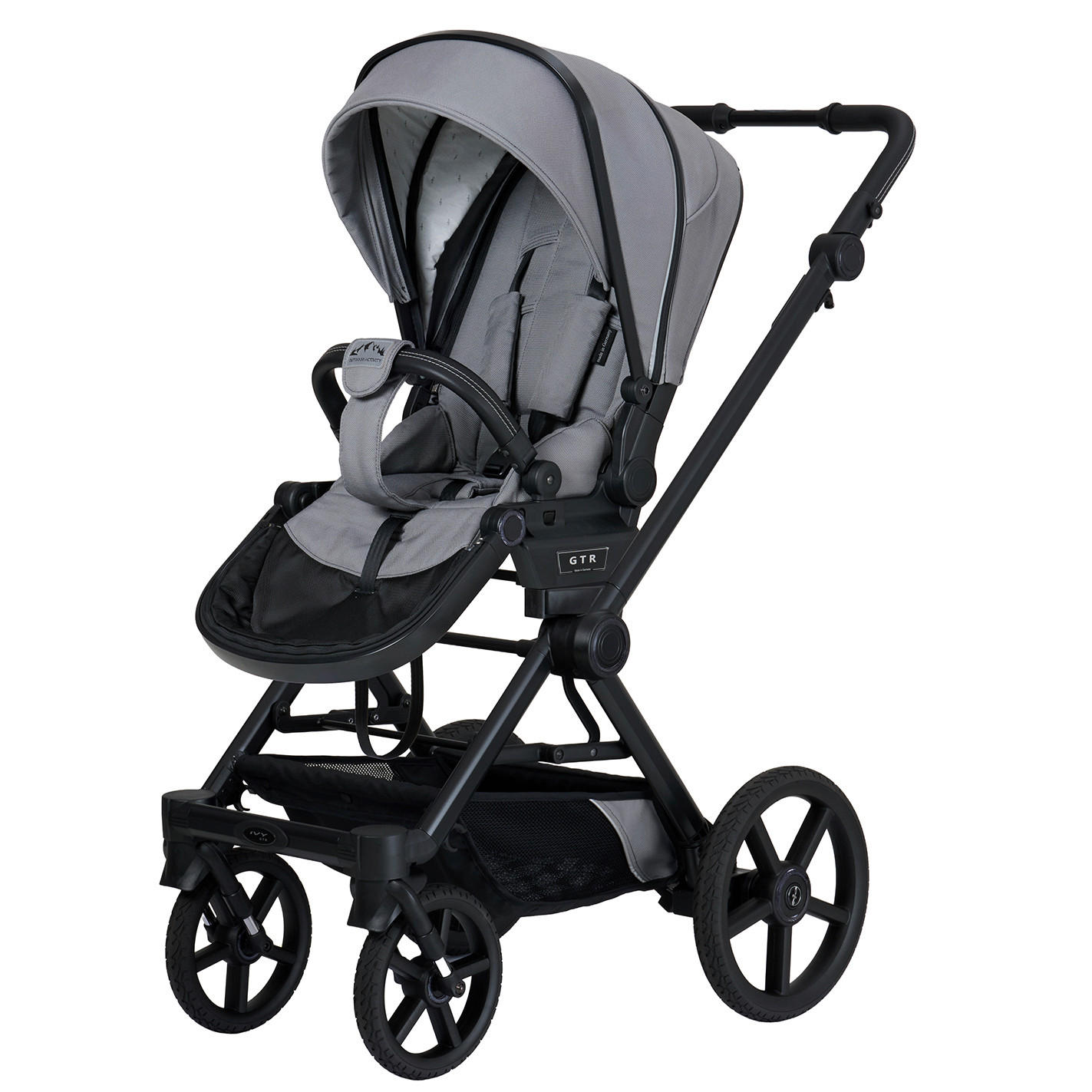 KINDERWAGENSET IVY GTR Outdoor - Schwarz/Grau, Basics, Textil/Metall (94cm) - Hartan