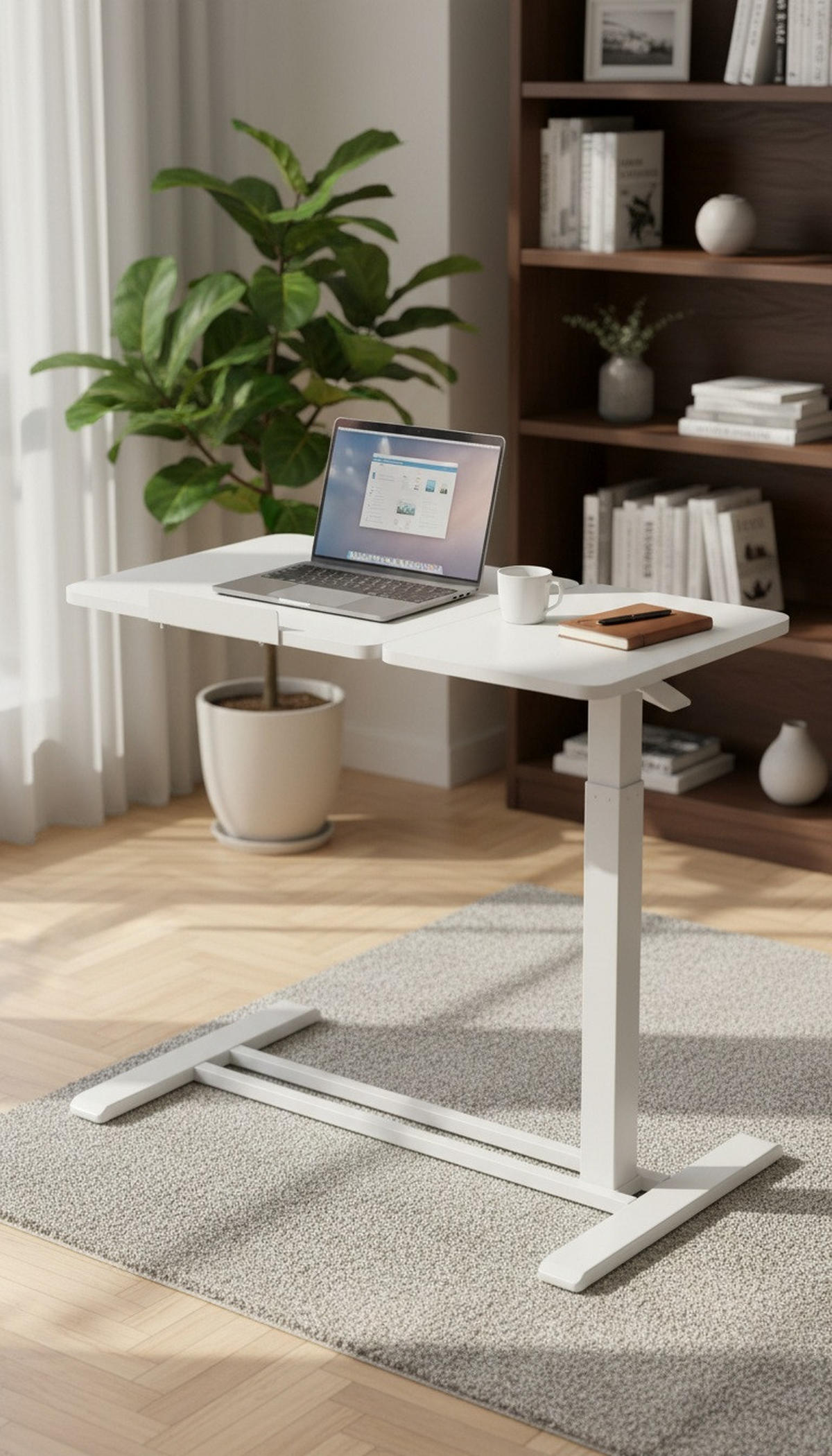 LAPTOPTISCH  Weiss höhenverstellbar  - Weiss, Modern, Holzwerkstoff/Kunststoff (78/65,5/105/38cm) - MID.YOU