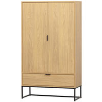 MEHRZWECKSCHRANK 85/149/36 cm  in Eichefarben  - Eichefarben/Schwarz, Design, Holz/Metall (85/149/36cm) - Livetastic