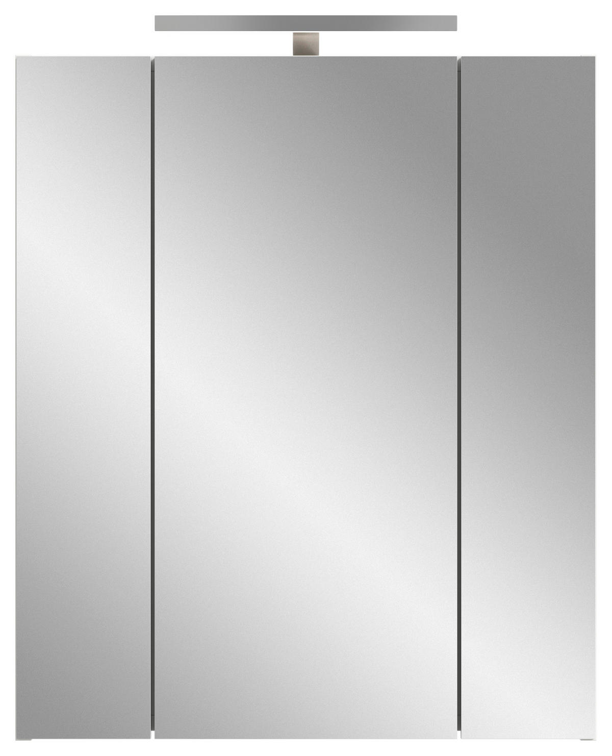 SPIEGELSCHRANK 60/55/46 cm  - Weiß Hochglanz/Weiß, MODERN, Holzwerkstoff (60/55/46cm) - MID.YOU