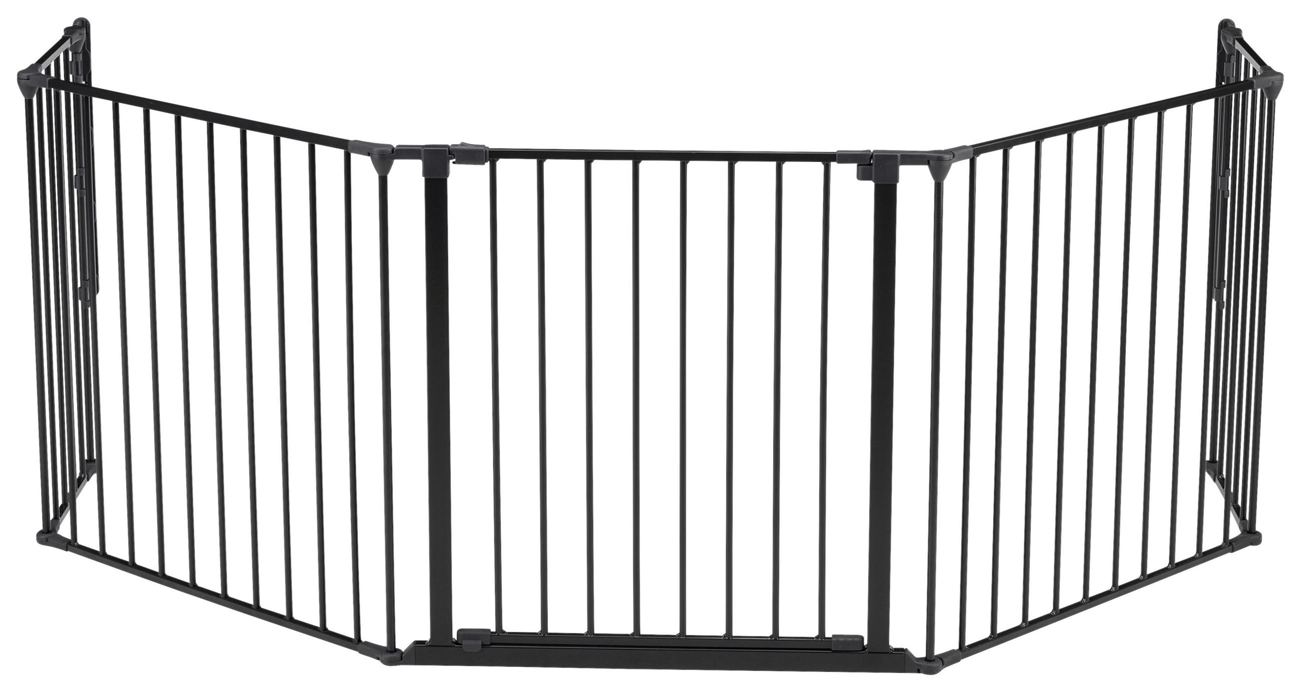 OCHRANNÁ MŘÍŽKA PROTI JISKRÁM - černá, Basics, kov/plast (278/70,5cm) - Baby Dan