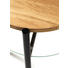 COUCHTISCH in Holz, Metall, Glas 42/42/51 cm - Eichefarben/Schwarz, Design, Glas/Holz (42/42/51cm) - Hom`in COUCHTISCH in Holz, Metall, Glas 42/42/51 cm - Eichefarben/Schwarz, Design, Glas/Holz (42/42/51cm) - Hom`in