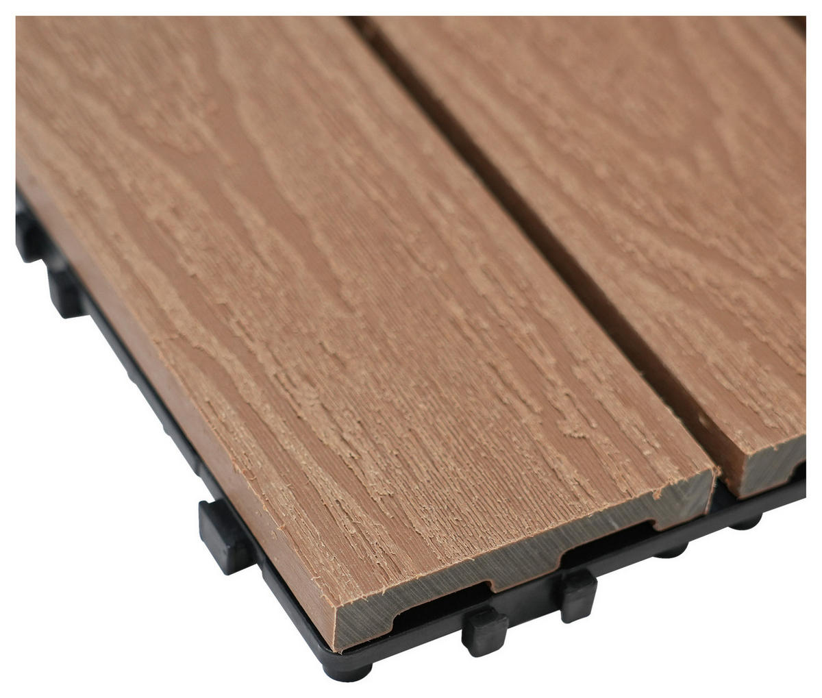 TERRASSENFLIESE 11 Stück  - Teakfarben, KONVENTIONELL, Holzwerkstoff (30/30/2,1cm) - Ambia Garden