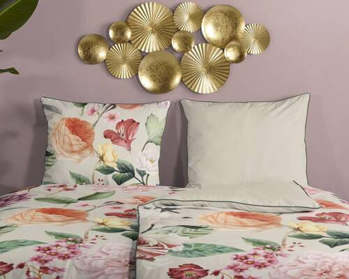 Thumbnail - Wendebettwäsche Fiori, Gelb, Beige, Ecru, Textil, Floral, 155x220 cm, atmungsaktiv, Schlaftextilien, Bettwäsche, Bettwäs...