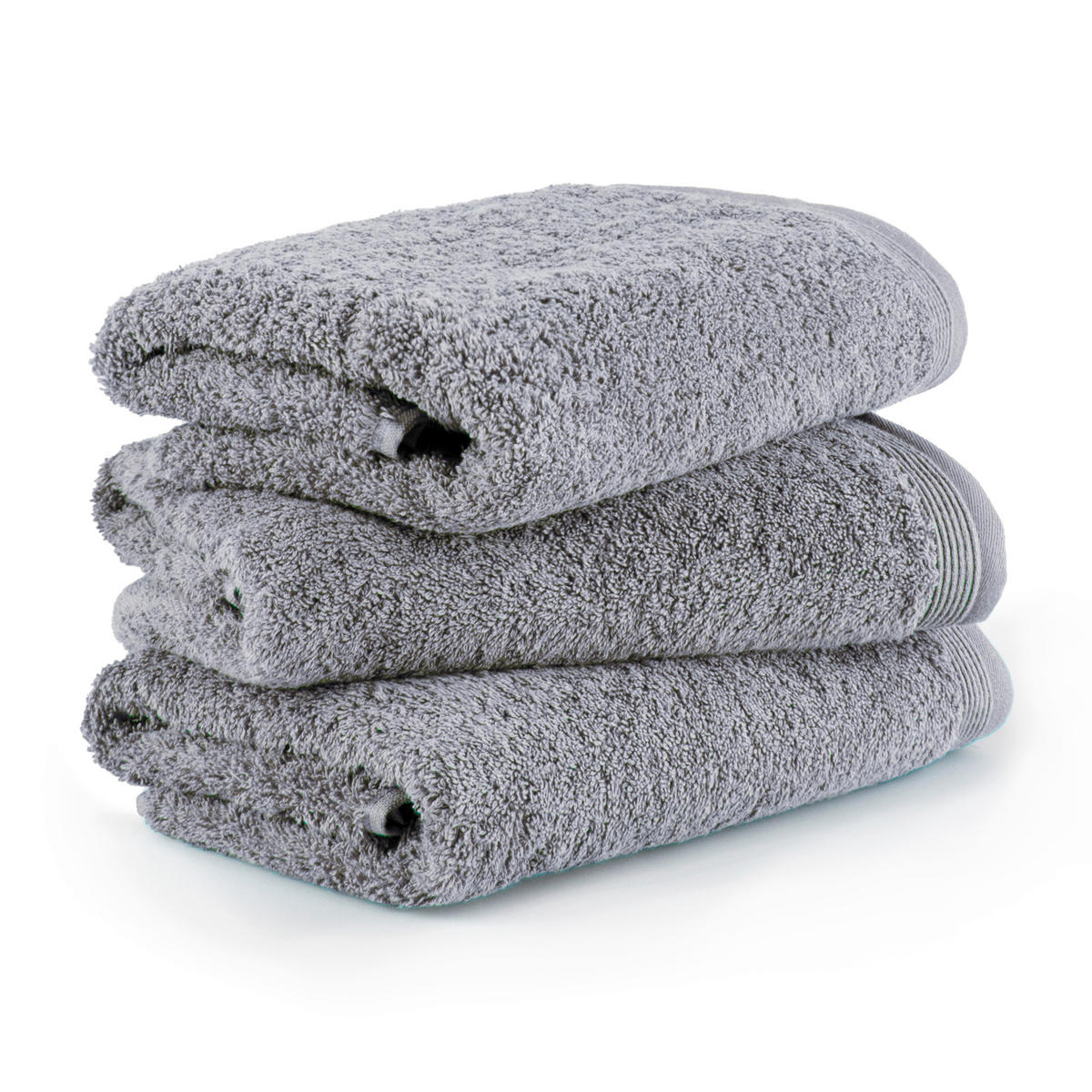 FROTTIERSET Superwuschel Grau 3-teilig  - Grau, Basics, Textil (50/100cm) - Moeve