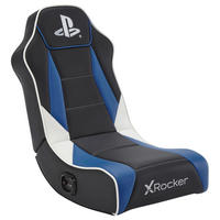 GAMINGSESSEL Blau, Schwarz, Weiß Kunststoff, Leder   - Blau/Schwarz, MODERN, Leder/Kunststoff (42/68/74cm) - X Rocker