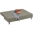 SCHLAFSOFA Spicy in Cord Taupe  - Taupe/Schwarz, MODERN, Textil/Metall (193/85/88cm) - Novel