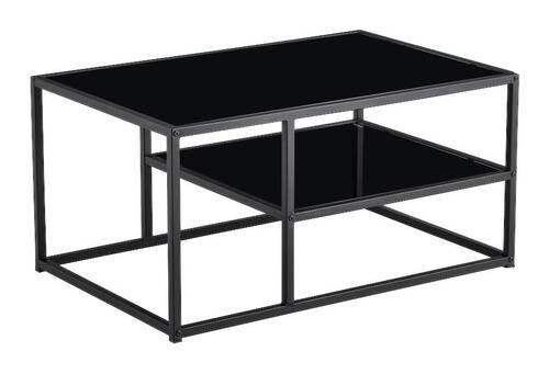 KLUB STOLIĆ crna metal, staklo - crna, Moderno, staklo/metal (90/60/45cm) - Ti'me