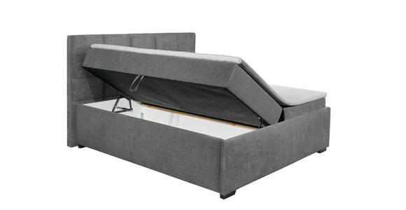 POLSTERBETT Matratze, Bettkasten, Topper Graphitfarben 180/200 cm  - Graphitfarben/Schwarz, KONVENTIONELL, Kunststoff/Textil (180/200cm) - Esposa