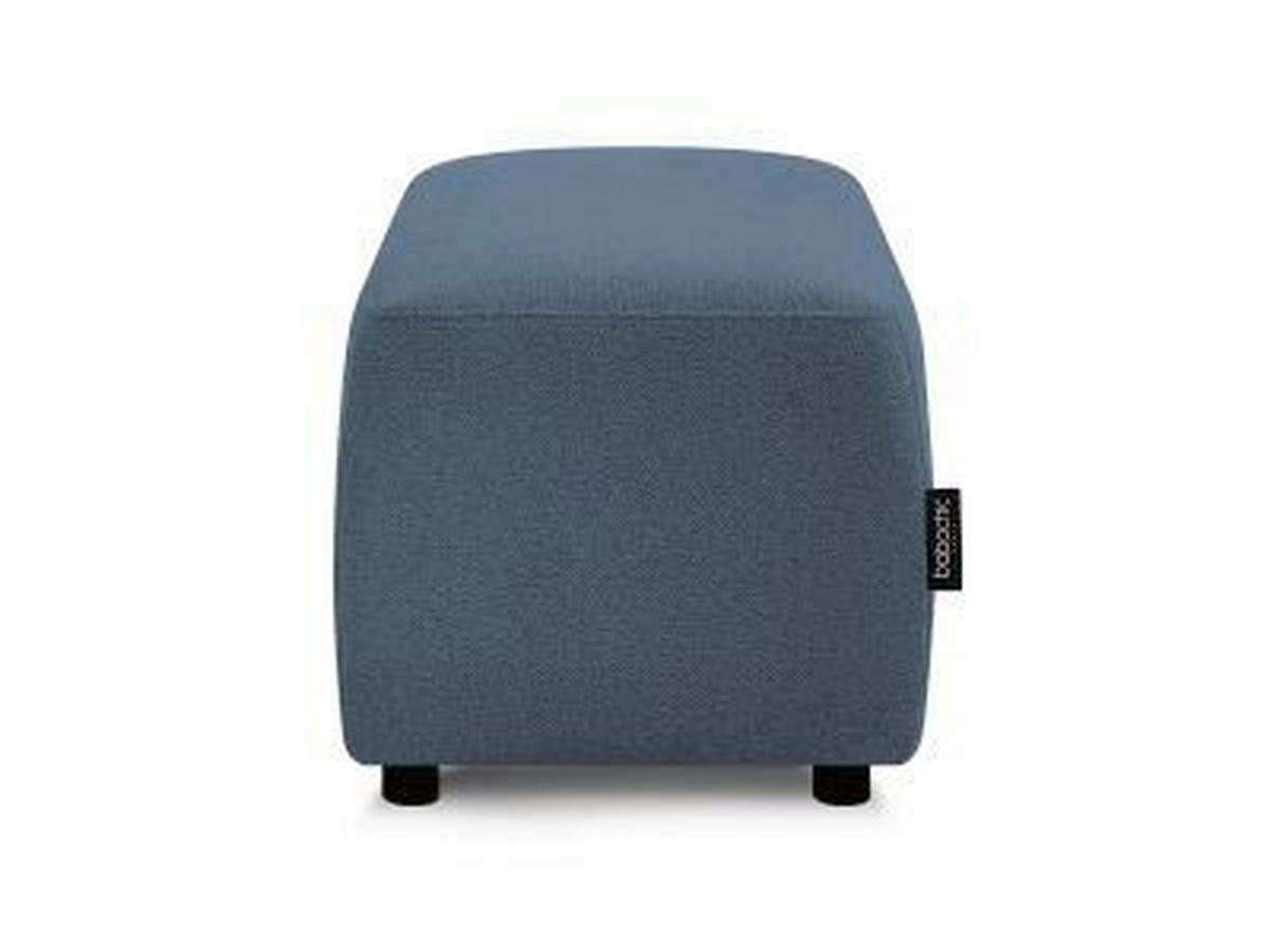 HOCKER ATILLA Flachgewebe Blau  - Blau/Schwarz, MODERN, Kunststoff/Textil (92/44/48cm)