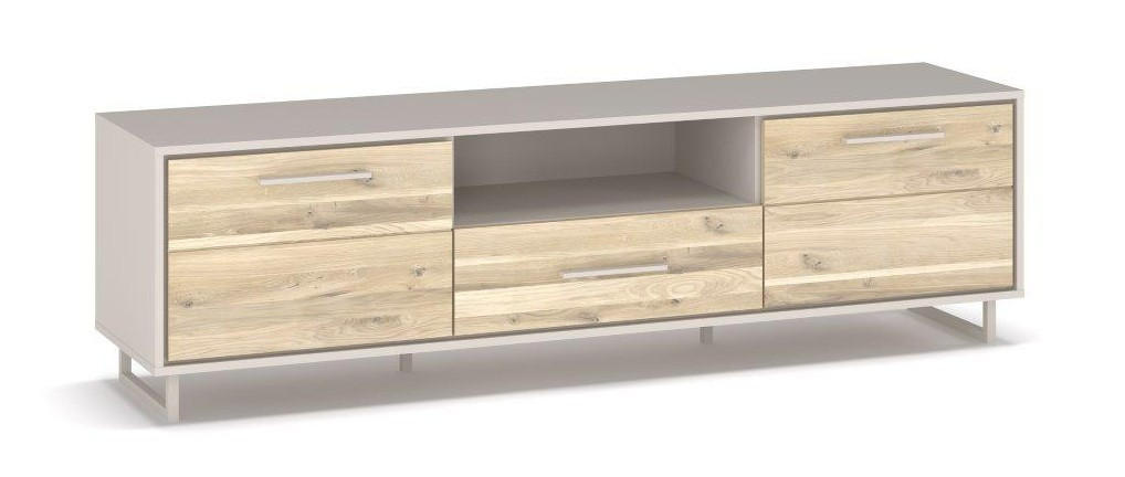 Livetastic Lowboard Kaunas Kaschmir, Eiche Bianco 185x53x45 cm