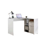 PÍSACÍ STÔL S ÚLOŽ.PRIESTOROM, biela, 110/85/74 cm - biela, Modern, kompozitné drevo (110/85/74cm) - MID.YOU