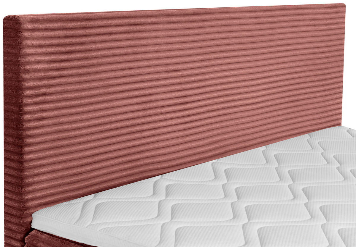 BOXBETT 140/200 cm  in Altrosa  - Schwarz/Altrosa, Trend, Kunststoff/Textil (140/200cm) - Boxxx