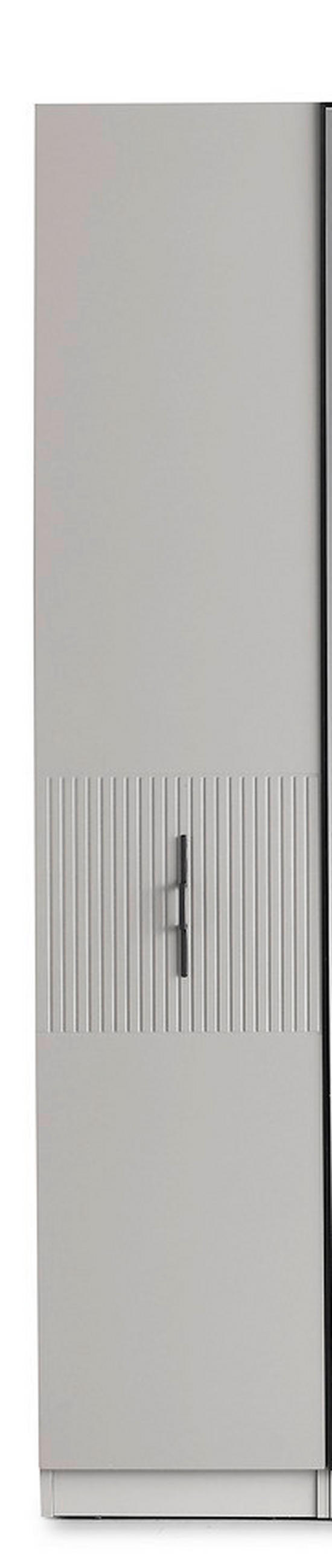 Dulap Cu Uși Rotative, 45/220/60 cm, gri - gri, Design, material pe bază de lemn (45/220/60cm) - Novel