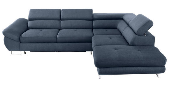 ECKSOFA  in Webstoff Dunkelblau  280/235 cm  - Dunkelblau, Design, Textil/Metall (280/235cm) - Hom`in