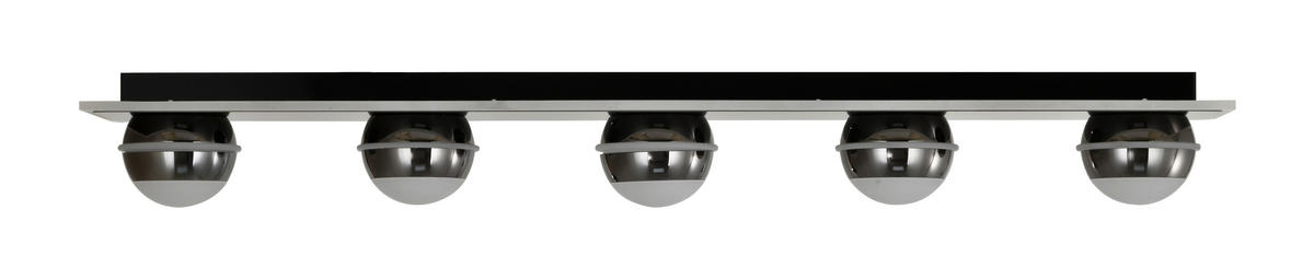 LED-DECKENLEUCHTE Biarritz 40/40/14 cm  - Schwarzchrom, Design, Kunststoff/Metall (40/40/14cm)