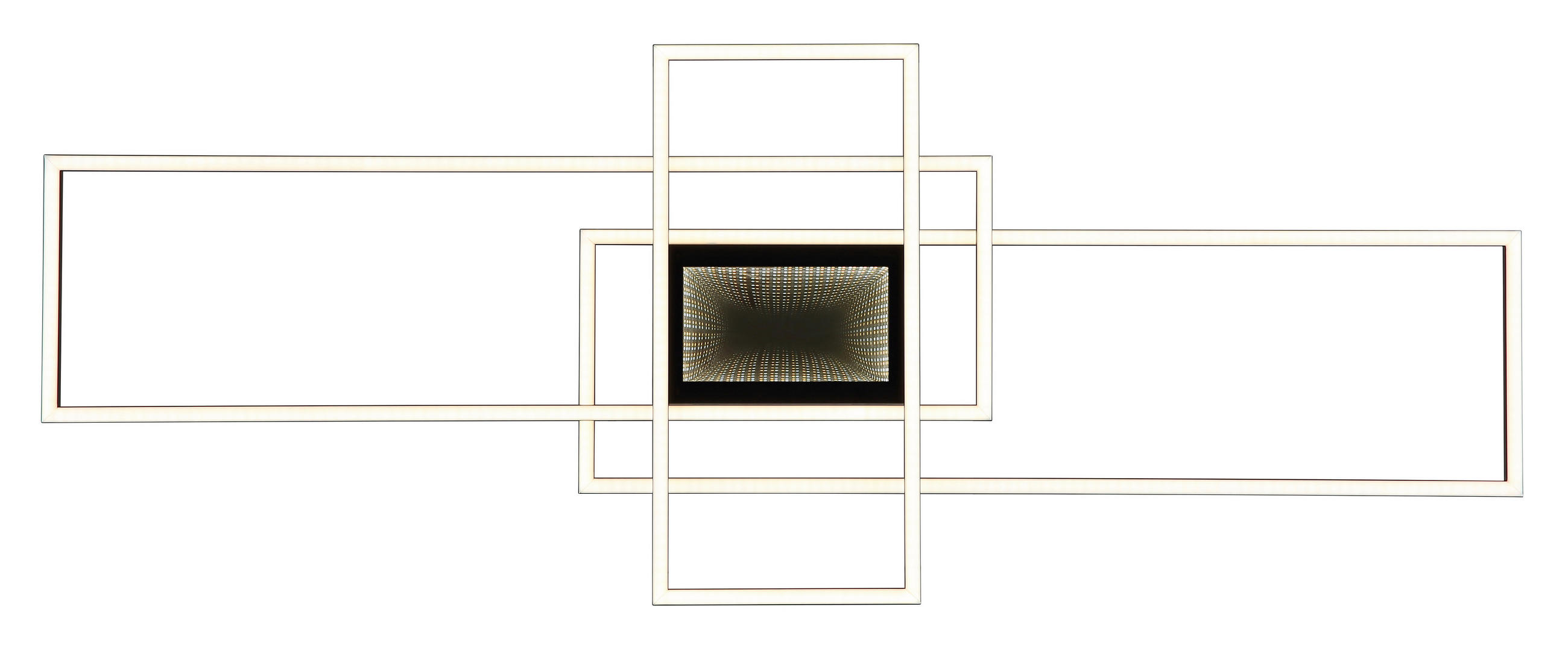 STROPNA LED-SVETILKA  SAUNDERS /330-3302 lm/2700-6500 K/230 V/ - črna/opal, Design, kovina/umetna masa (110,8/42/6,8cm)