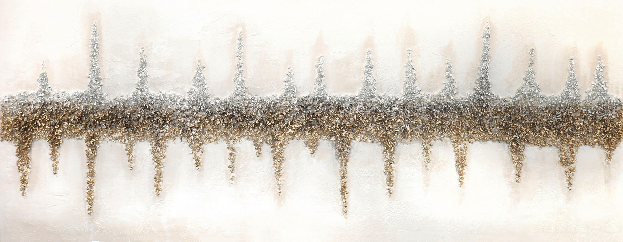 ÖLGEMÄLDE Abstraktes, Strukturen 180/70 cm  - Multicolor, LIFESTYLE, Holzwerkstoff/Textil (180/70cm) - Monee