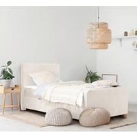 BOXBETT 140/200 cm  in Creme  - Creme/Kernbuche, MODERN, Holz/Textil (140/200cm) - MID.YOU