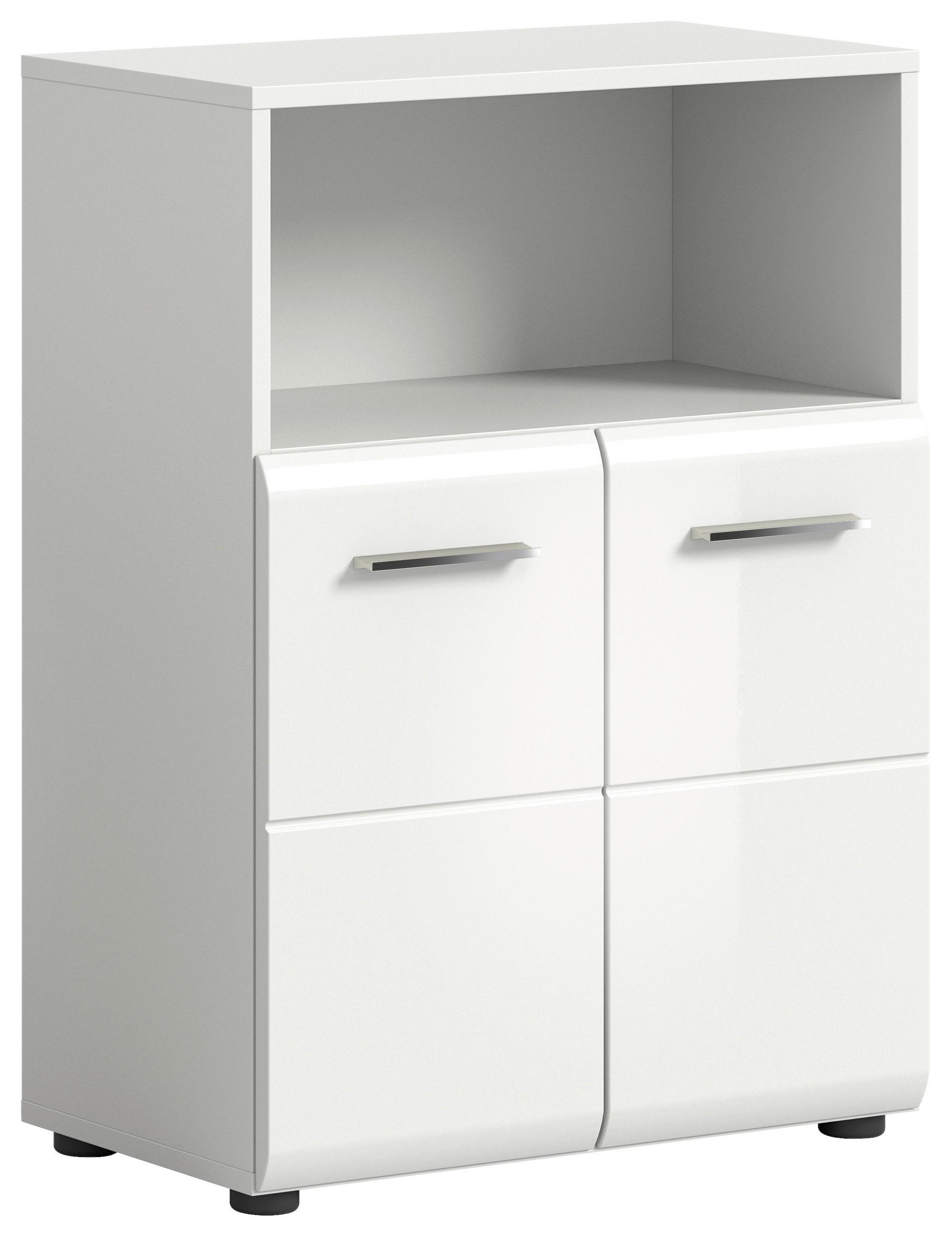 MID.YOU SPODNÁ SKRINKA, biela s vysokým leskom, biela, 60/82/30 cm