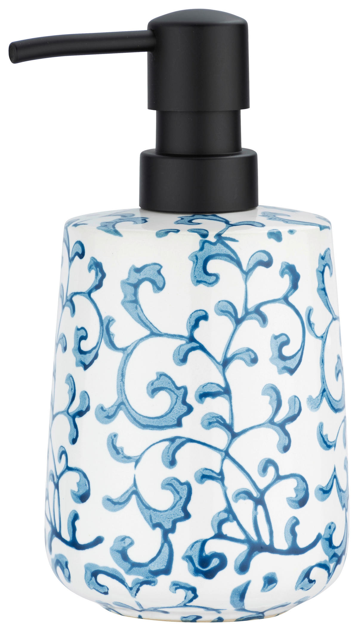 SEIFENSPENDER  - Blau/Schwarz, Basics, Keramik (8,5/15/8,5cm) - Wenko