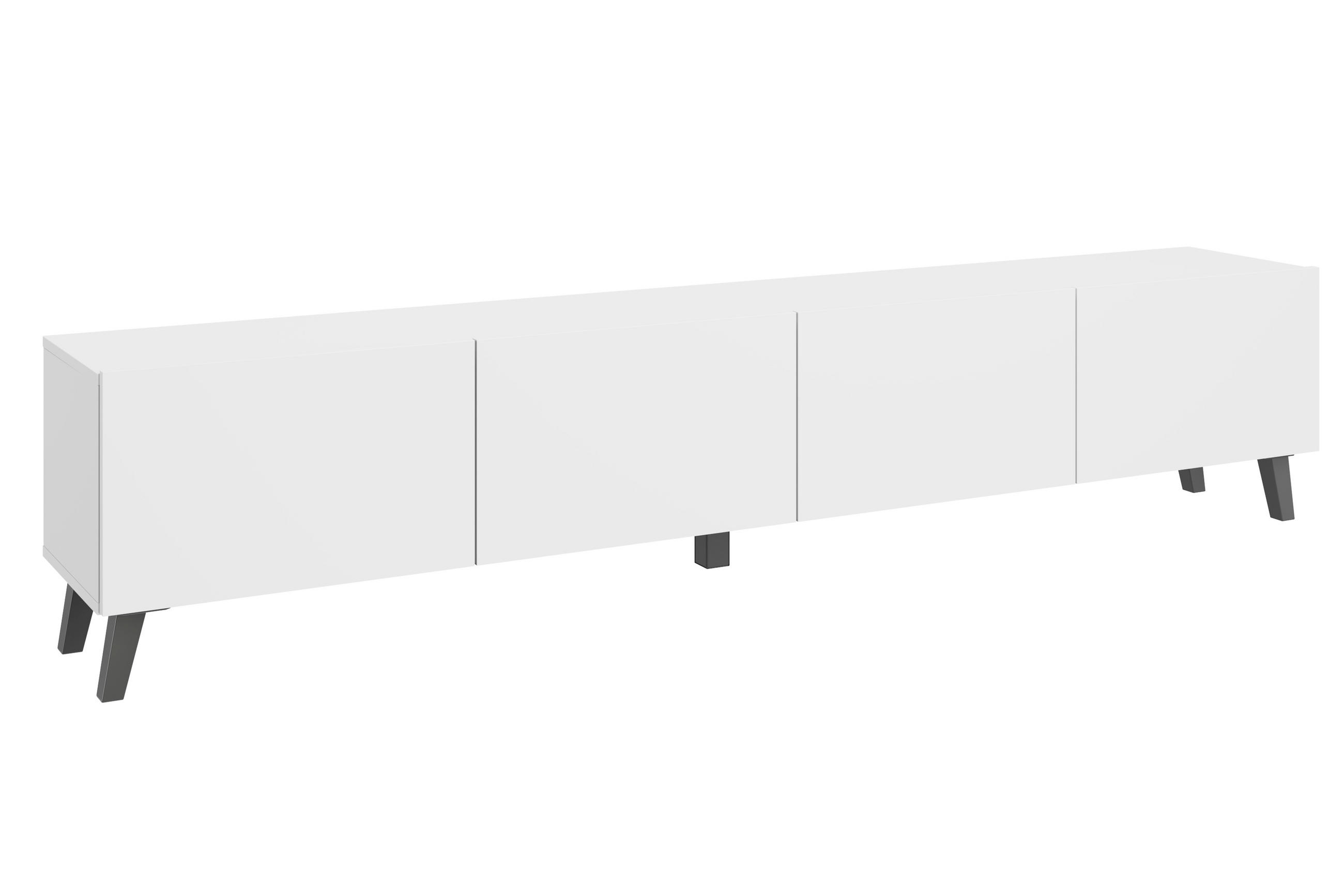 TV-BÄNK  190/40/32 cm  stående  - vit/svart, Design, trämaterial/plast (190/40/32cm) - P & B