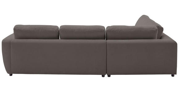 ECKSOFA  in Chenille Dunkelbraun  224/307 cm  - Dunkelbraun/Schwarz, KONVENTIONELL, Kunststoff/Textil (224/307cm) - Hom`in