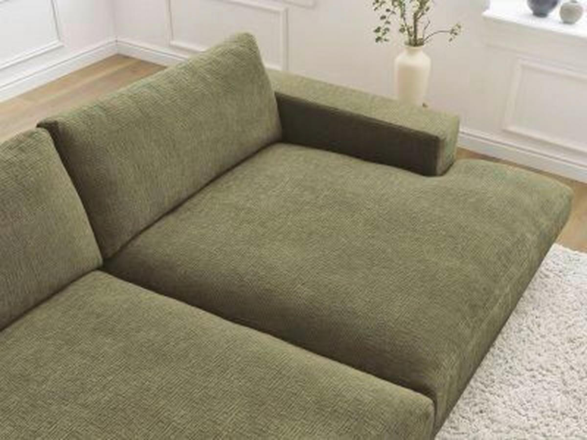 BIGSOFA LEONARD Struktur Grün  - Schwarz/Grün, MODERN, Kunststoff/Textil (274/77/159cm)