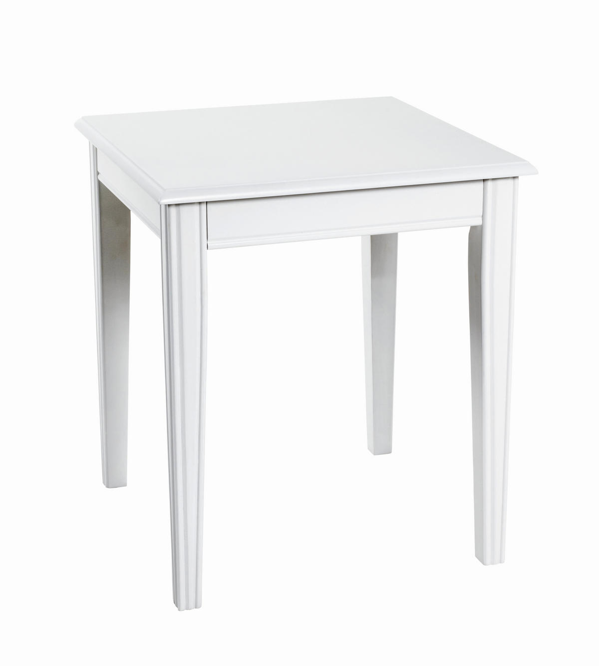 BEISTELLTISCH 45/45/51 cm massiv Weiß quadratisch  - Weiß, Trend, Holz/Holzwerkstoff (45/45/51cm)