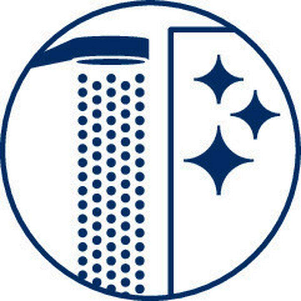 DUSCHKOPF   - Silberfarben/Weiß, Basics, Kunststoff (13cm) - Wenko