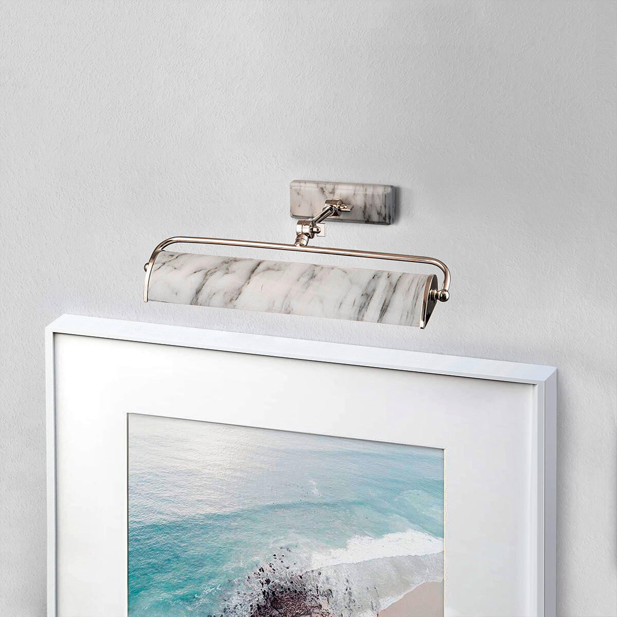 BILDERLEUCHTE - Weiss/Nickelfarben, Konventionell, Metall (12,7/44,5/31,8cm) - Elstead Lighting