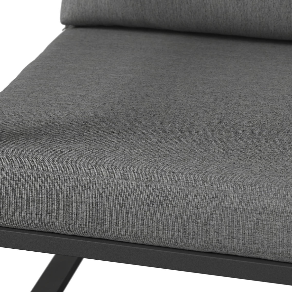 LOUNGEGARNITUR   125/47/70 cm  - Dunkelgrau, Modern, Holzwerkstoff/Textil (125/47/70cm) - Ambia Garden