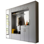 GARDEROBE 8-teilig  in 242/233/36 cm  - Grau, Design, Glas/Holzwerkstoff (242/233/36cm) - Moderano