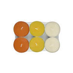 TEELICHTSET 6 Stück  - Gelb/Dunkelorange, Basics, Naturmaterialien/Paraffin (5,7/1,9cm) - Ambia Home