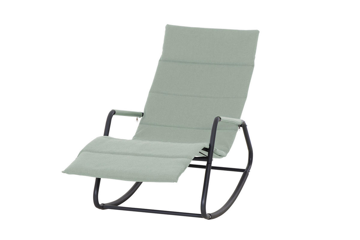 GARTEN-RELAXLIEGE 57/81/143 cm  - Grün, KONVENTIONELL, Kunststoff/Textil (57/81/143cm) - Siena Garden
