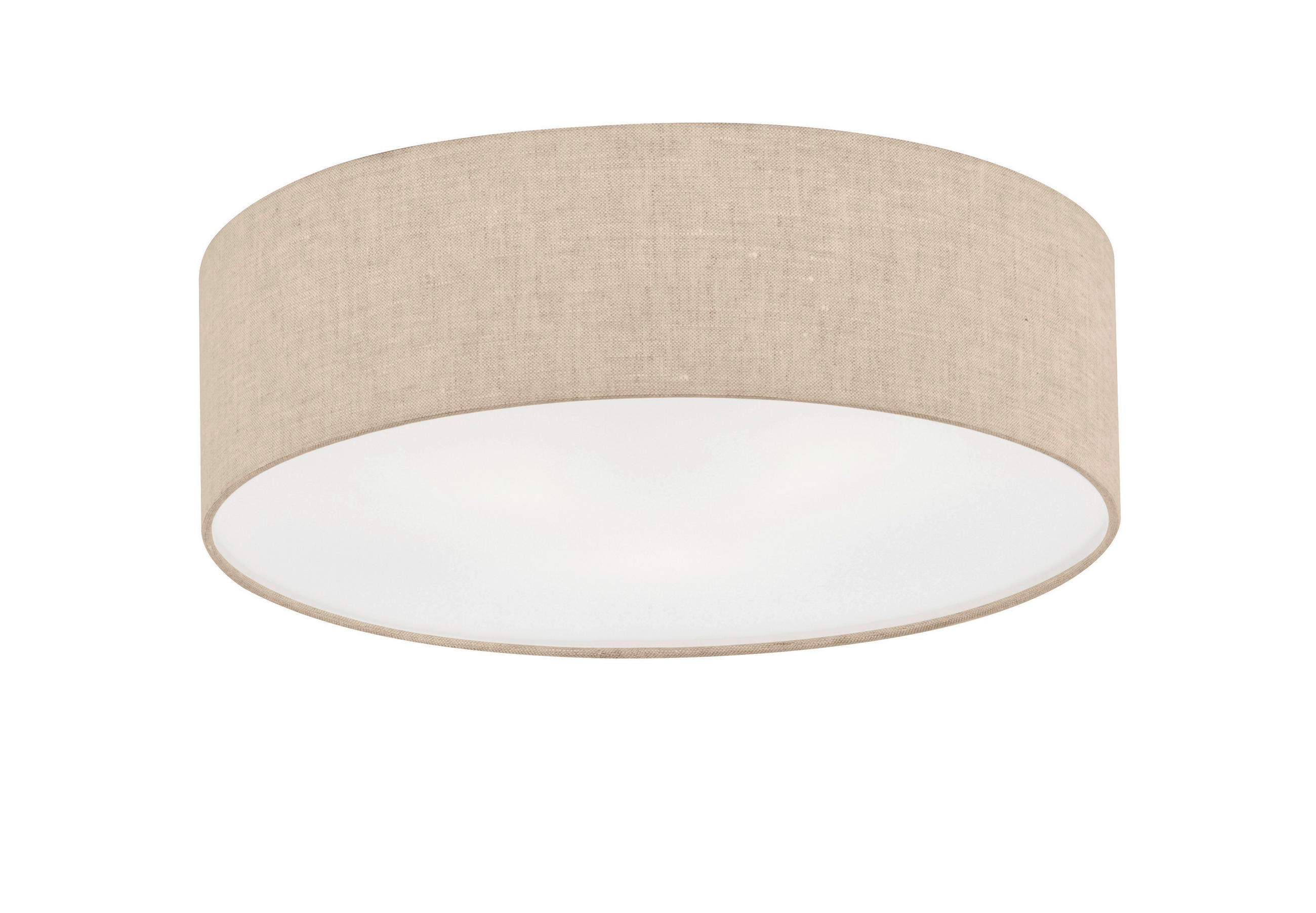 DECKENLEUCHTE THOR 40/12 cm - Sandfarben, Design, Kunststoff/Textil (40/12cm) - Fischer & Honsel