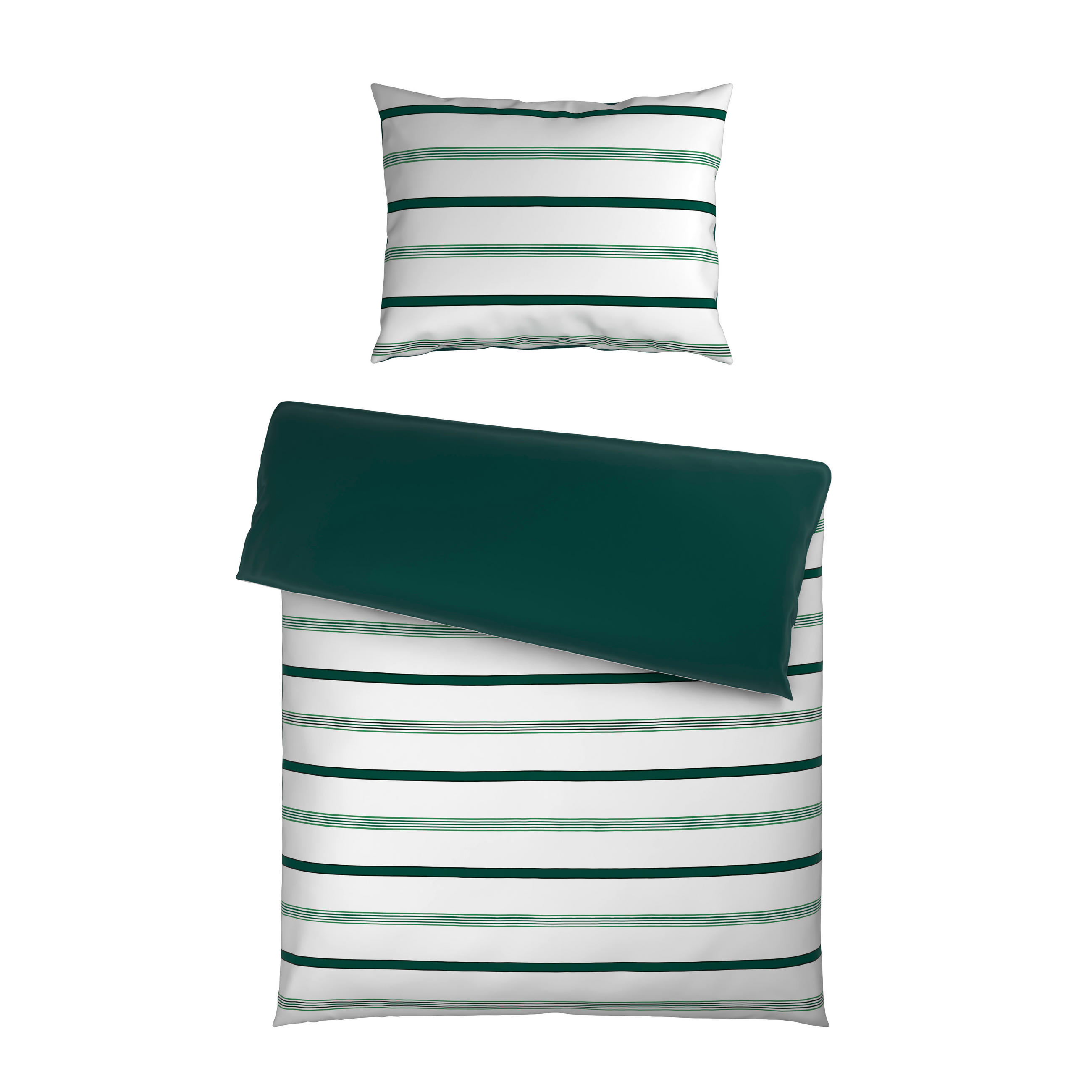Novel OBOUSTRANNÉ POVLEČENÍ, satén, zelená, 140/200 cm