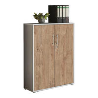 AKTENSCHRANK Grau, Eichefarben  - Eichefarben/Grau, MODERN, Holzwerkstoff (84,4/113,6/33cm) - MID.YOU