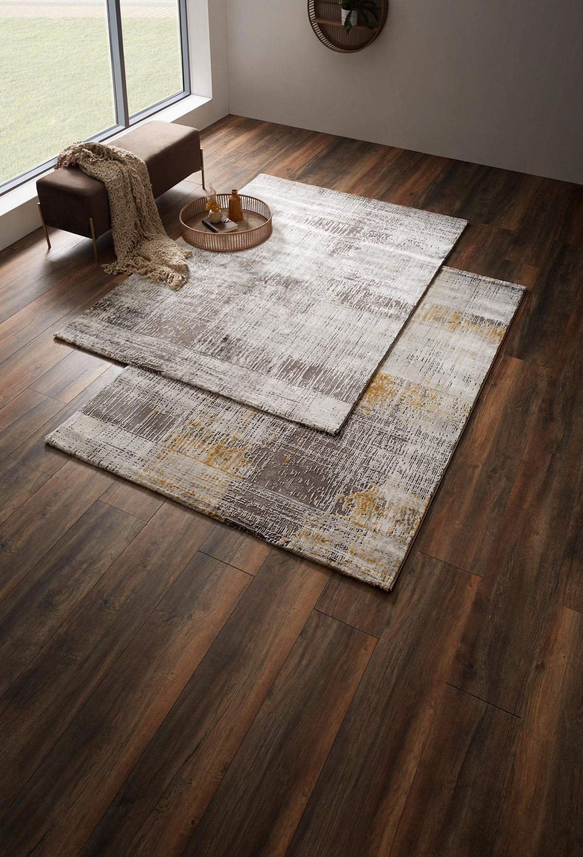 VINTAGE-TEPPICH 160/230 cm Grau  - Grau, Design, Textil (160/230cm) - Novel