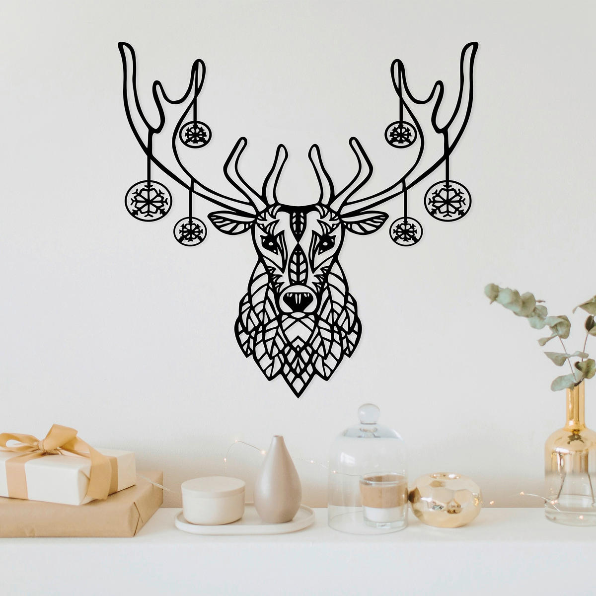 METALLBILD Schwarz  - Schwarz, Basics, Metall (69/70cm) - X-Mas