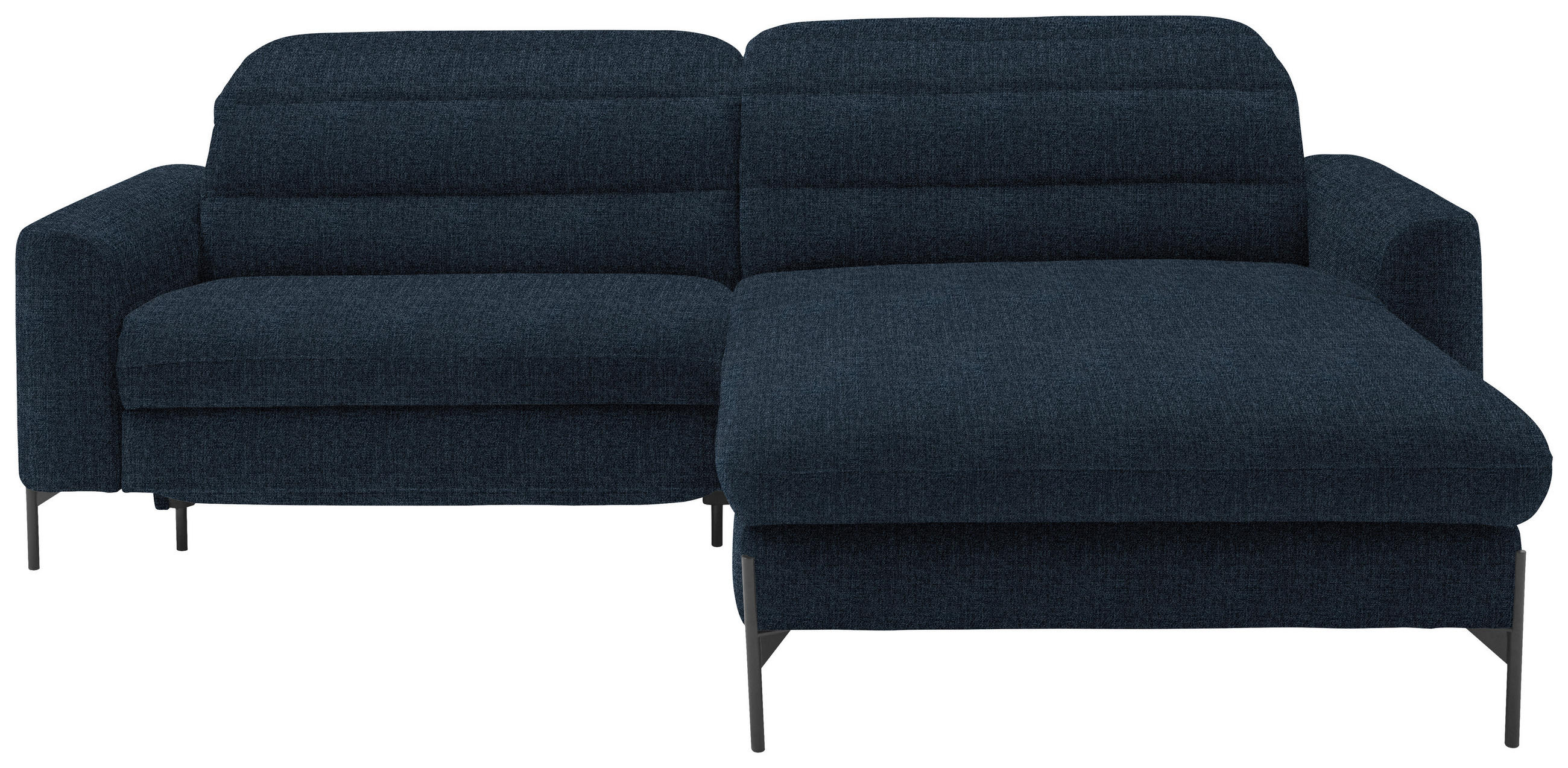 SAROKKANAPÉ textil kék  - fekete/kék, Design, textil/fém (252/191cm) - Dieter Knoll