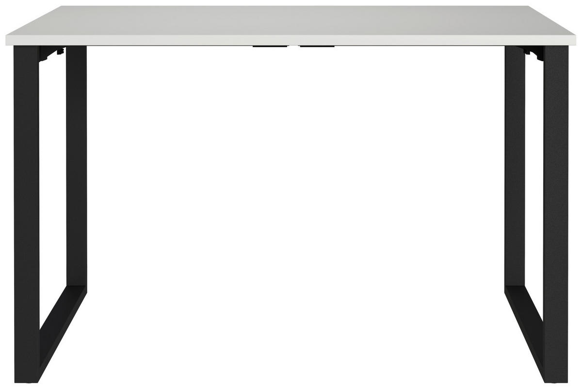 SCHREIBTISCH 120/80/75 cm  in Schwarz, Hellgrau  - Hellgrau/Schwarz, MODERN, Holzwerkstoff/Metall (120/80/75cm) - Novel