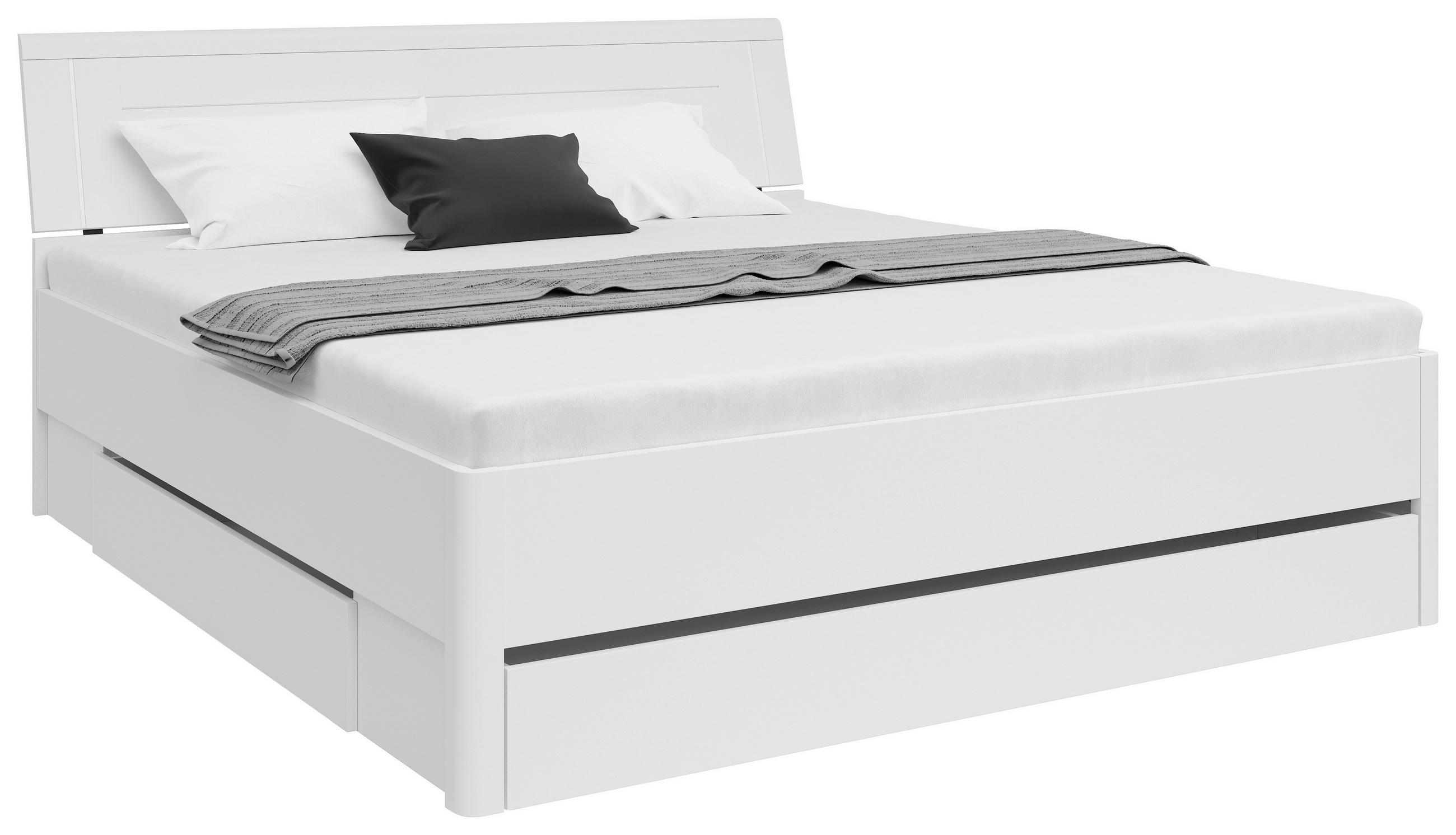 Stauraumbett 180x200 cm Saturn Weiß