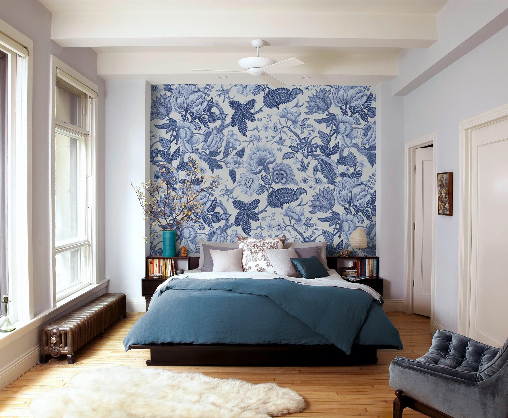 FOTOTAPETE  - Blau/Weiß, Trend (200/280cm) - Komar